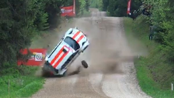 Así fue el brutal accidente en el Rally de Lituania

