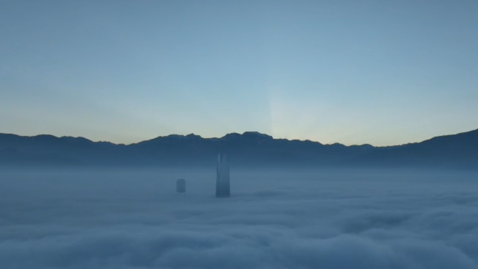 ¿Hasta cuándo el frío?: La espectacular vista que dejó la neblina en la zona central
