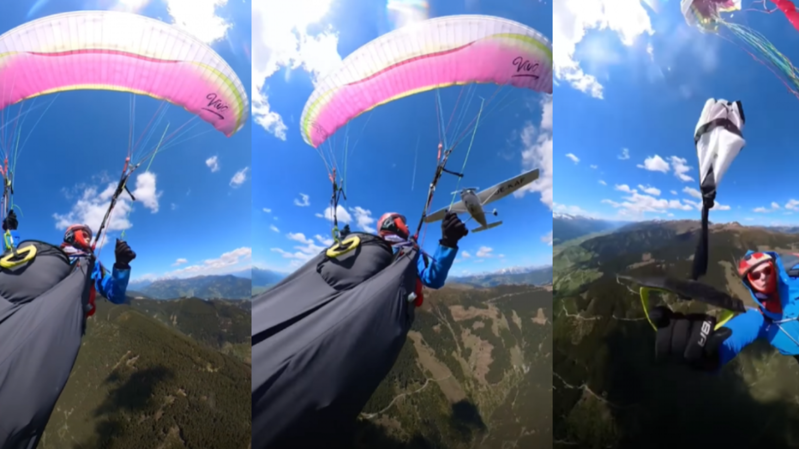 <p>Paracaidista graba el momento en que choca con avioneta en Austria</p>
