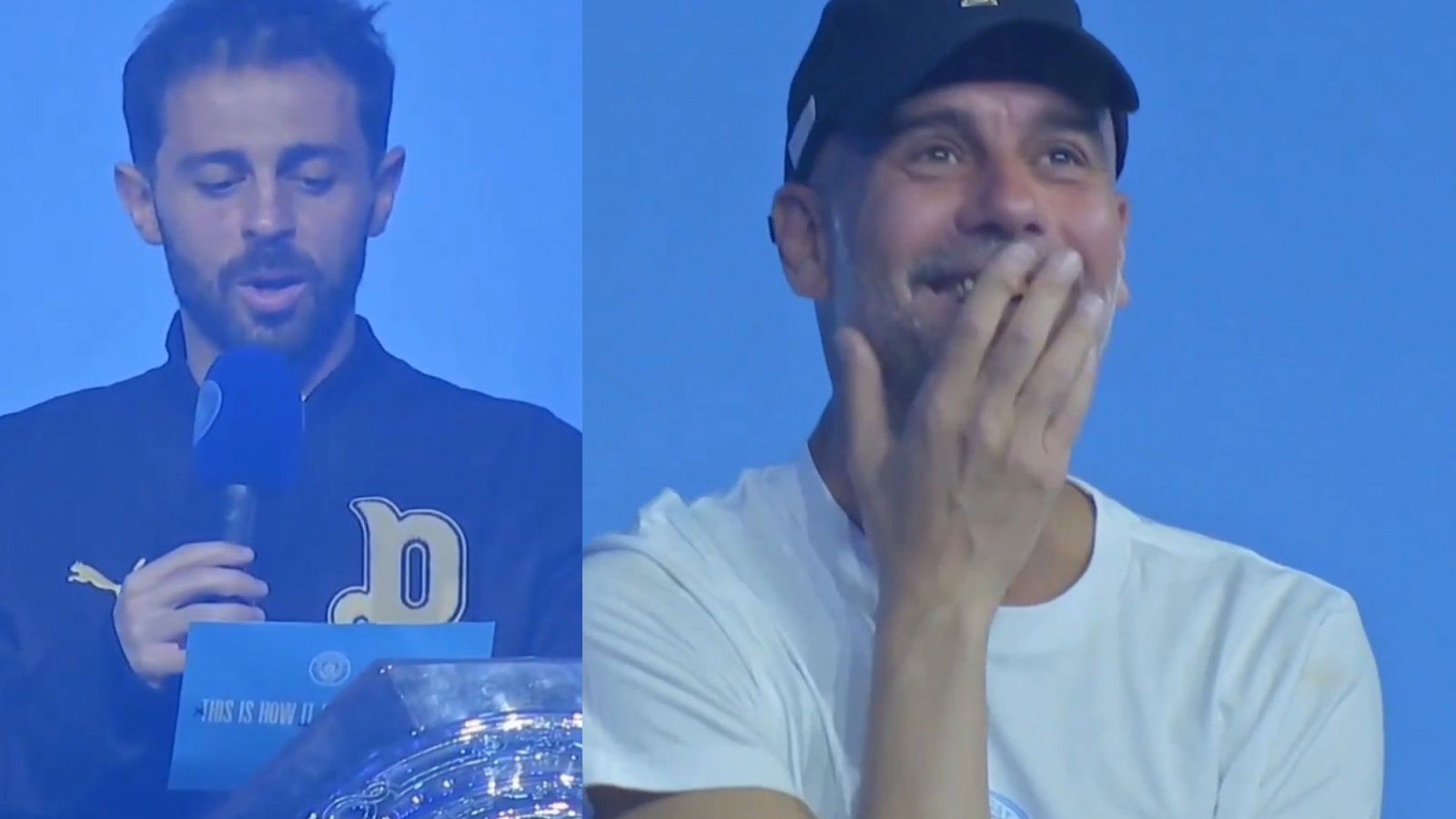 El momento se hizo viral: Bernardo Silva le pregunta a Pep Guardiola lo que "todos querían saber"
