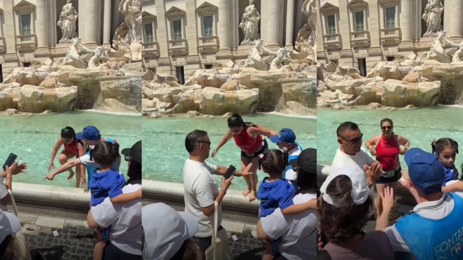 <p>Escándalo en Roma: mujer ingresó a la Fontana di Trevi y fue retirada a gritos</p>
