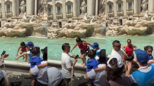<p>Escándalo en Roma: mujer ingresó a la Fontana di Trevi y fue retirada a gritos</p>Escándalo en Roma: mujer ingresó a la Fontana di Trevi y fue retirada a gritos
