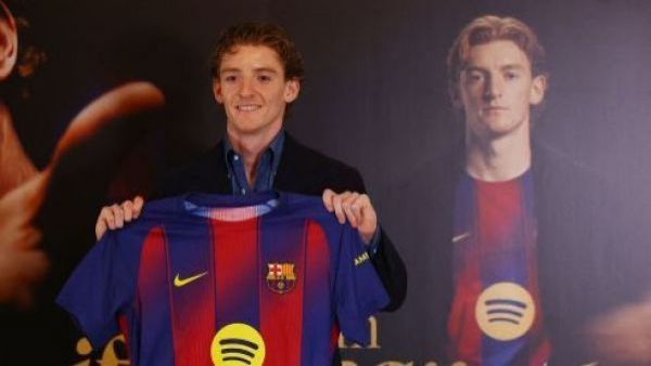 Barcelona presentó a su refuerzo de 80 millones de euros: "Quería hablar español porque de niño quería jugar acá"
