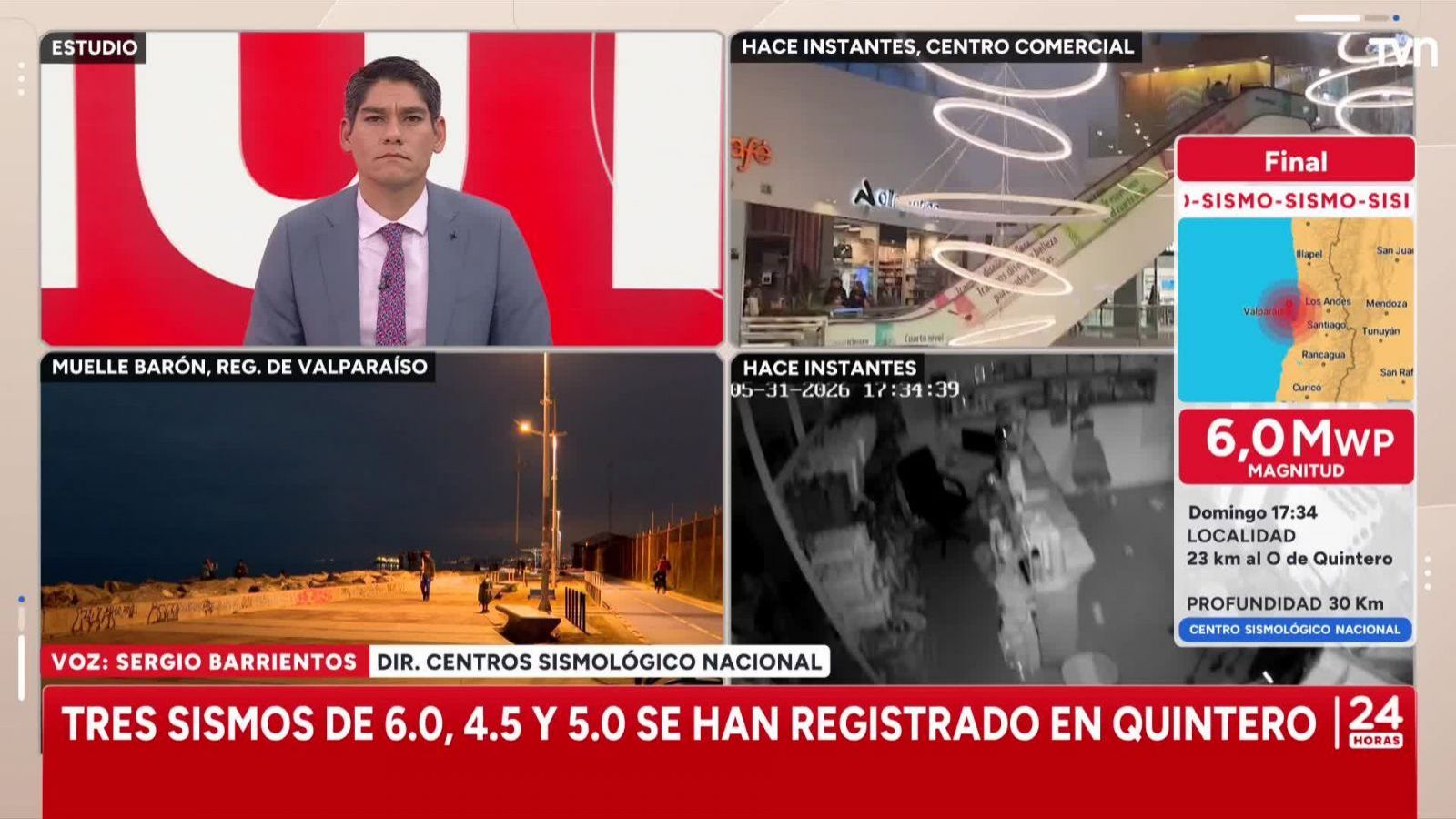 Sergio Barrientos: "Es probable que hayan más réplicas pero menos intensas"
