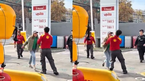 Drogada y luego detenida: Lo que se sabe de la agresión de mujer a trabajadores de servicentro
