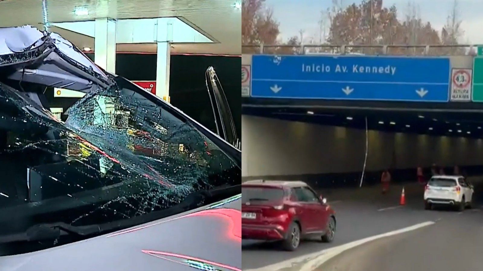 Dejó 18 autos dañados: Identifican a conductor que provocó caída de fierro en Costanera Norte
