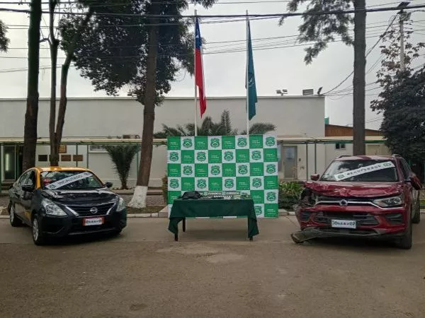 Detienen a dos personas y recuperan vehículo robado tras “turbazo” en Colina