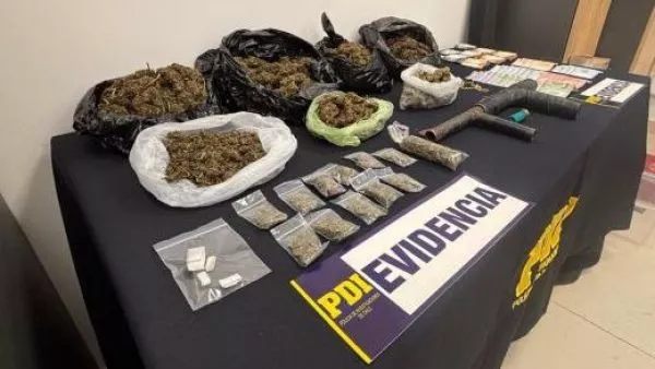 PDI golpeó a clan familiar narco en Quilicura: Seis detenidos con armas y drogas