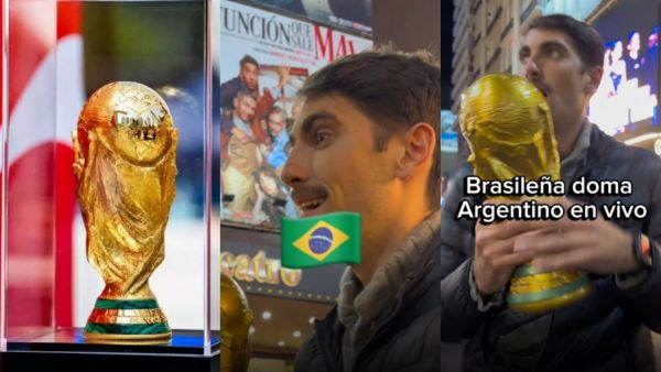 "¿Saben qué es esto?”: Influencer argentino quiso presumir la Copa del Mundo, pero la respuesta lo dejó sin palabras

