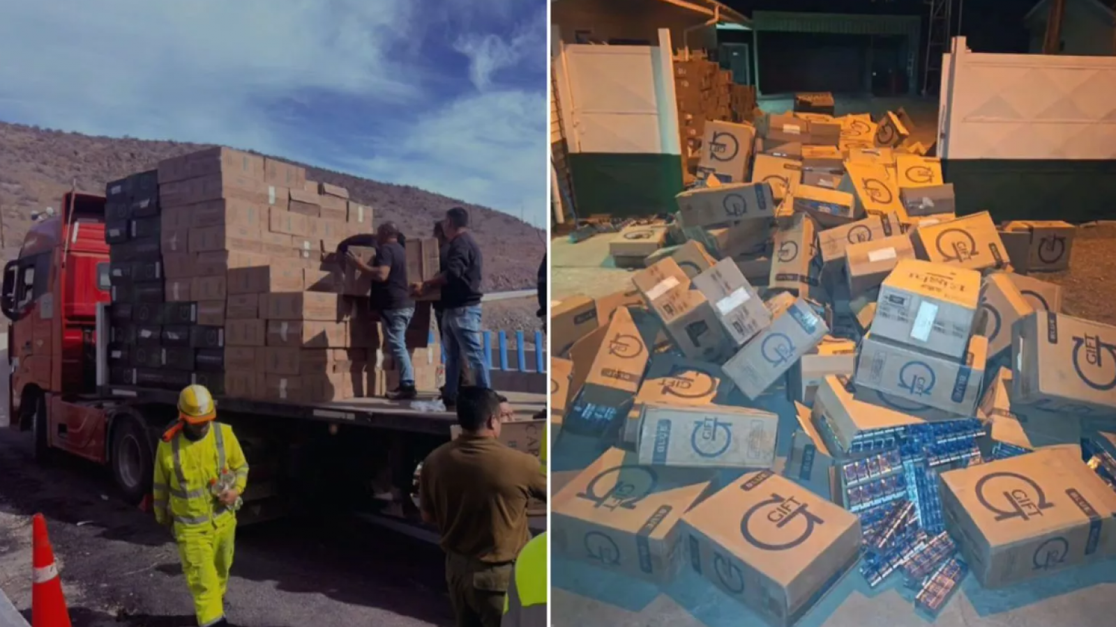 Accidente de tránsito permitió el hallazgo de 14 millones de cigarrillos de contrabando

