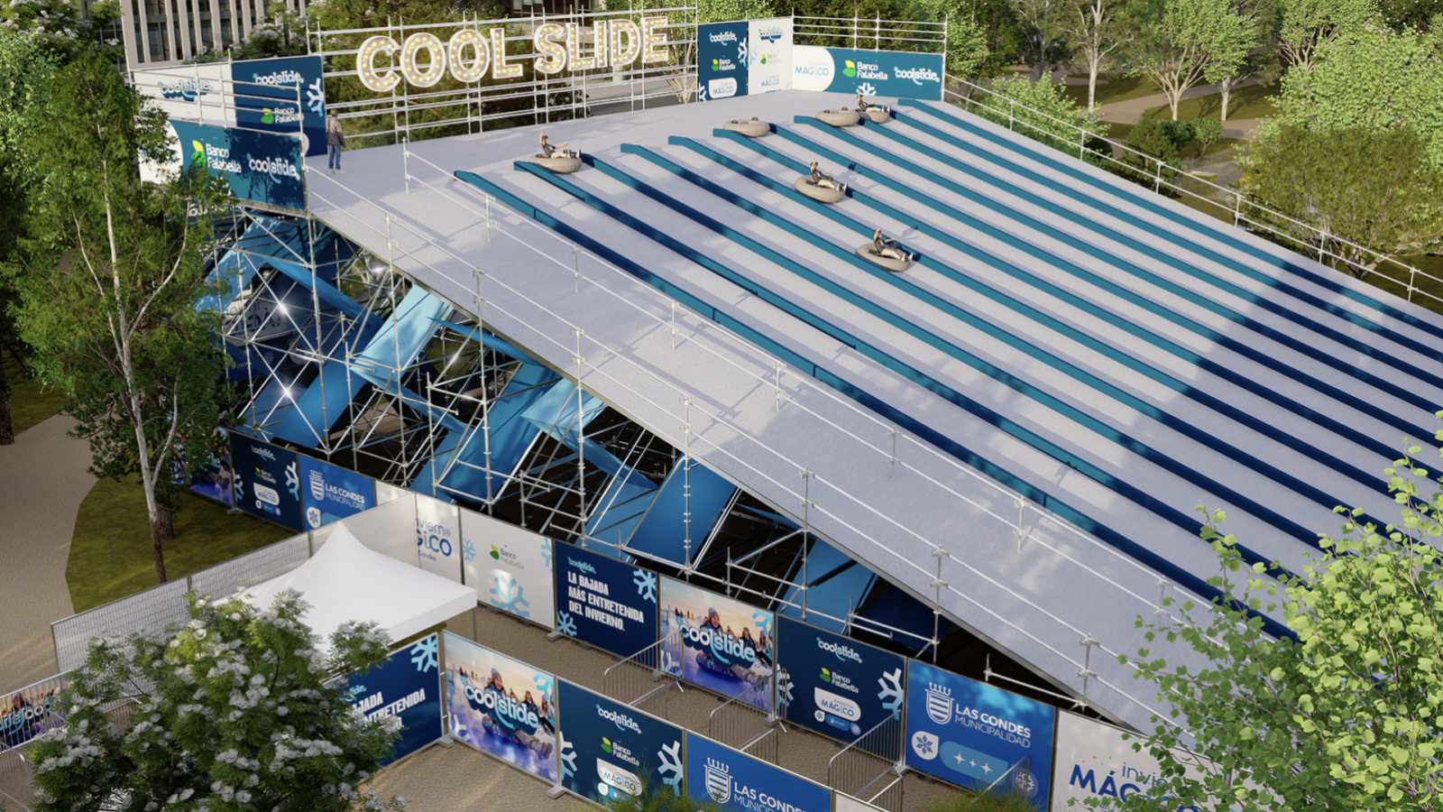 "CoolSlide": Cuándo y dónde disfrutar del tobogán gigante de hielo que llega por primera vez a Chile
