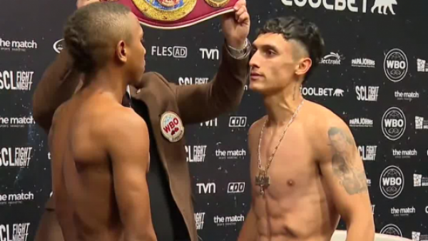 <p>El pesaje entre "La Joya" Cruzat y "El Temible" Mulett.</p>"¡Estoy en mi mejor versión!": "La Joya" Cruzat está listo para su gran combate
