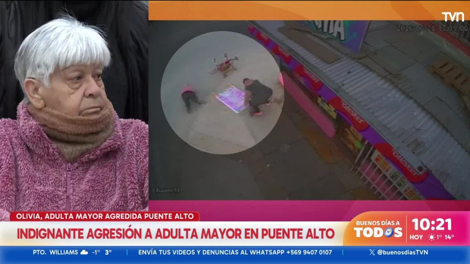 Indignante agresión a adulta mayor en Puente Alto
