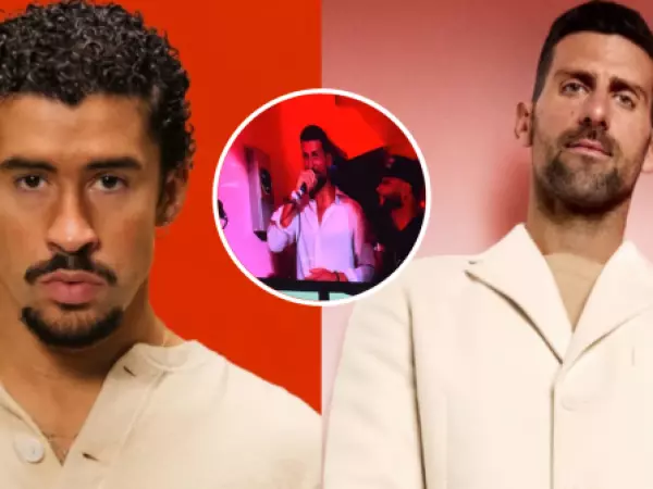 Le habló al público: Novak Djokovic fue captado en la casita de Bad Bunny en Inglaterra