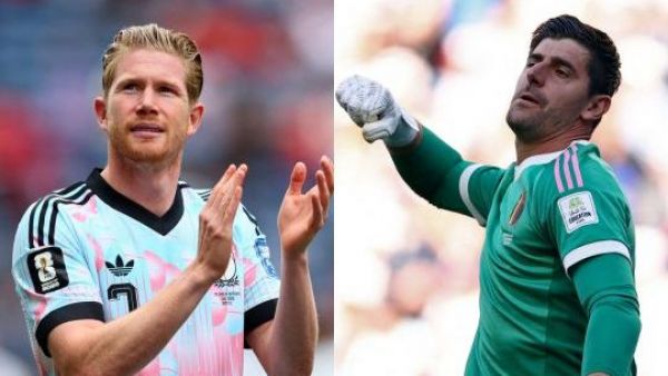 ¿Hicieron las paces? La escena entre Courtois y De Bruyne durante el triunfo de Bélgica
