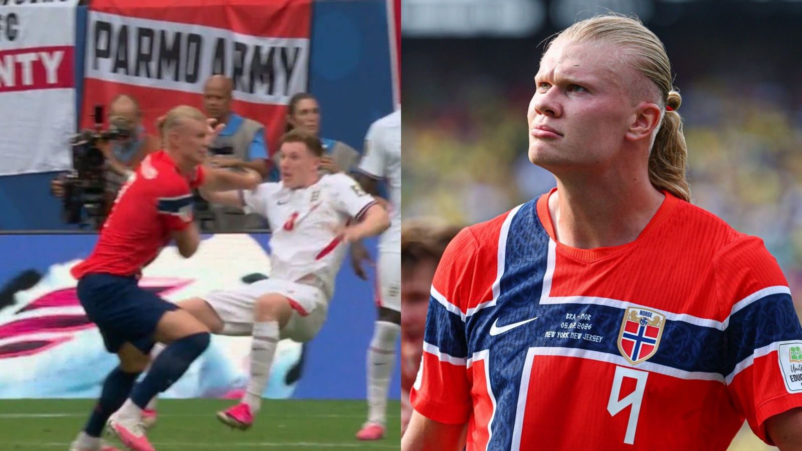 "Mi bebé solo está jugando": Así reaccionaron las redes sociales a la anulación del gol de Noruega por falta de Haaland
