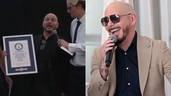 Pitbull hace historia: Rompe récord Guinness con más de 22 mil fanáticos usando calvas postizas
