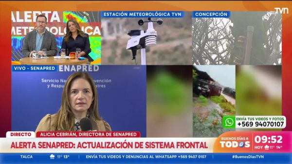 Alerta Senapred: 150 viviendas afectadas, aumento de caudales y más de 230 mil clientes sin luz