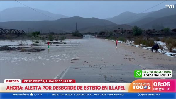 Sistema frontal: Alerta por desborde de estero en Illapel