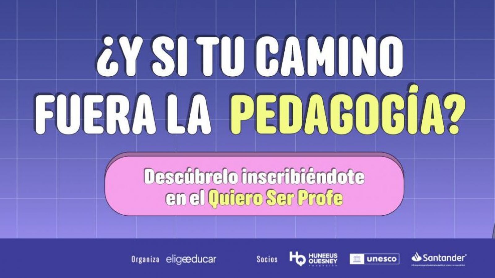 <p>Elige Educar abre inscripciones para programa que acompaña a jóvenes interesados en la Pedagogía</p>
