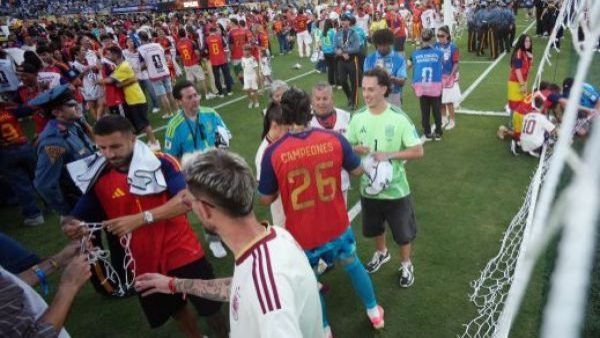 Pudo terminar en tragedia: el "chascarro" de David Raya en celebración de España en la final del Mundial 2026
