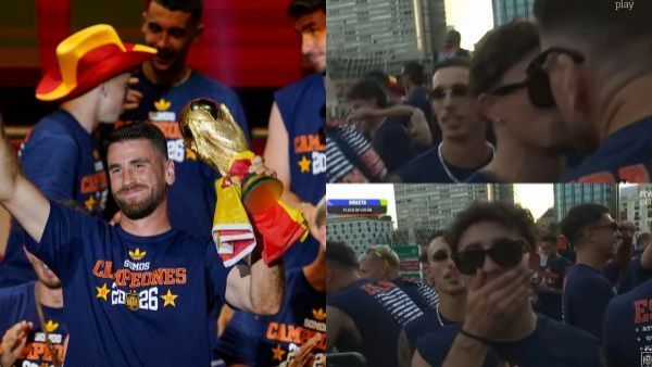 VIDEO: Campeones españoles celebran la Copa del Mundo con sorpresivo beso
