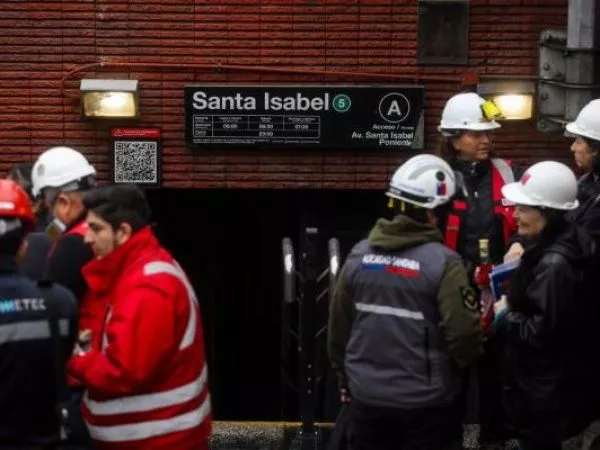 Incendio en el Metro de Santiago