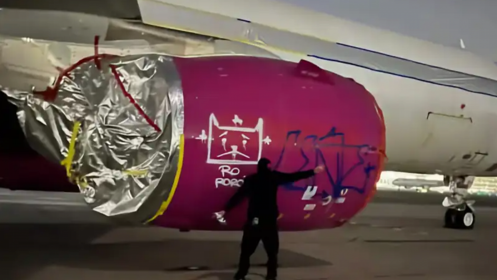 <p>¿Quiénes son los detenidos por vandalizar un avión en el Aeropuerto de Santiago?</p>
