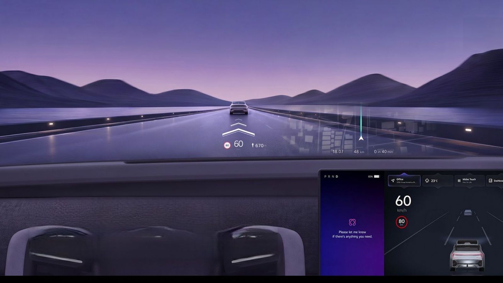 Proyección de hologramas en ruta: Revolucionario diseño automotriz presenta parabrisas interactivo

