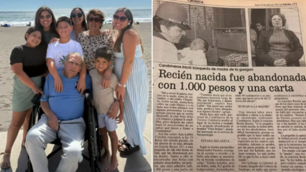Conmovió a todo Chile: El presente de bebé abandonada en 1994 junto $1000 y una carta
