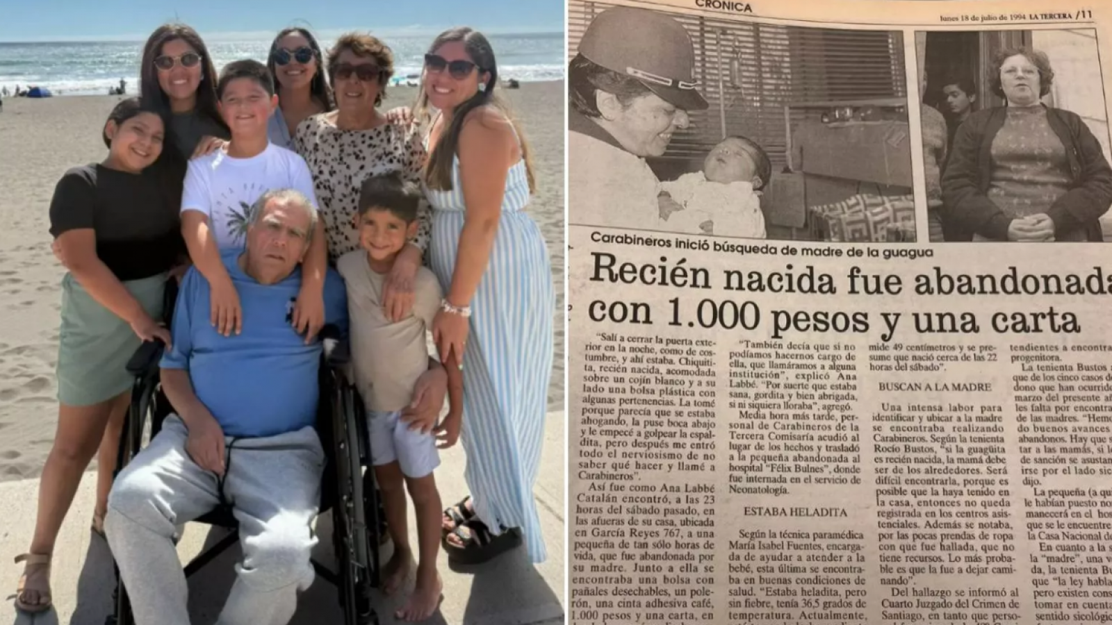Conmovió a todo Chile: El presente de bebé abandonada en 1994 junto $1000 y una carta
