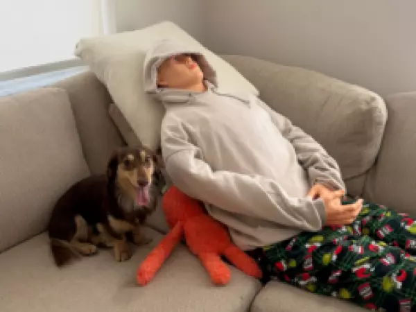 Dueños usaron un maniquí para ayudar a su perro con ansiedad por separación