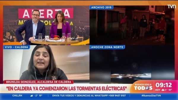 Alcaldesa de Caldera por sistema frontal: "Ya comenzaron las tormentas eléctricas"