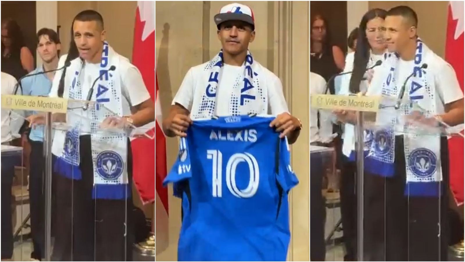 ¡Marea roja en Canadá! Así fue el recibimiento a Alexis Sánchez en Montreal
