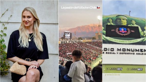 Finlandesa en Chile asistió al partido de Colo Colo y eligió lo que "más me llamó la atención"
