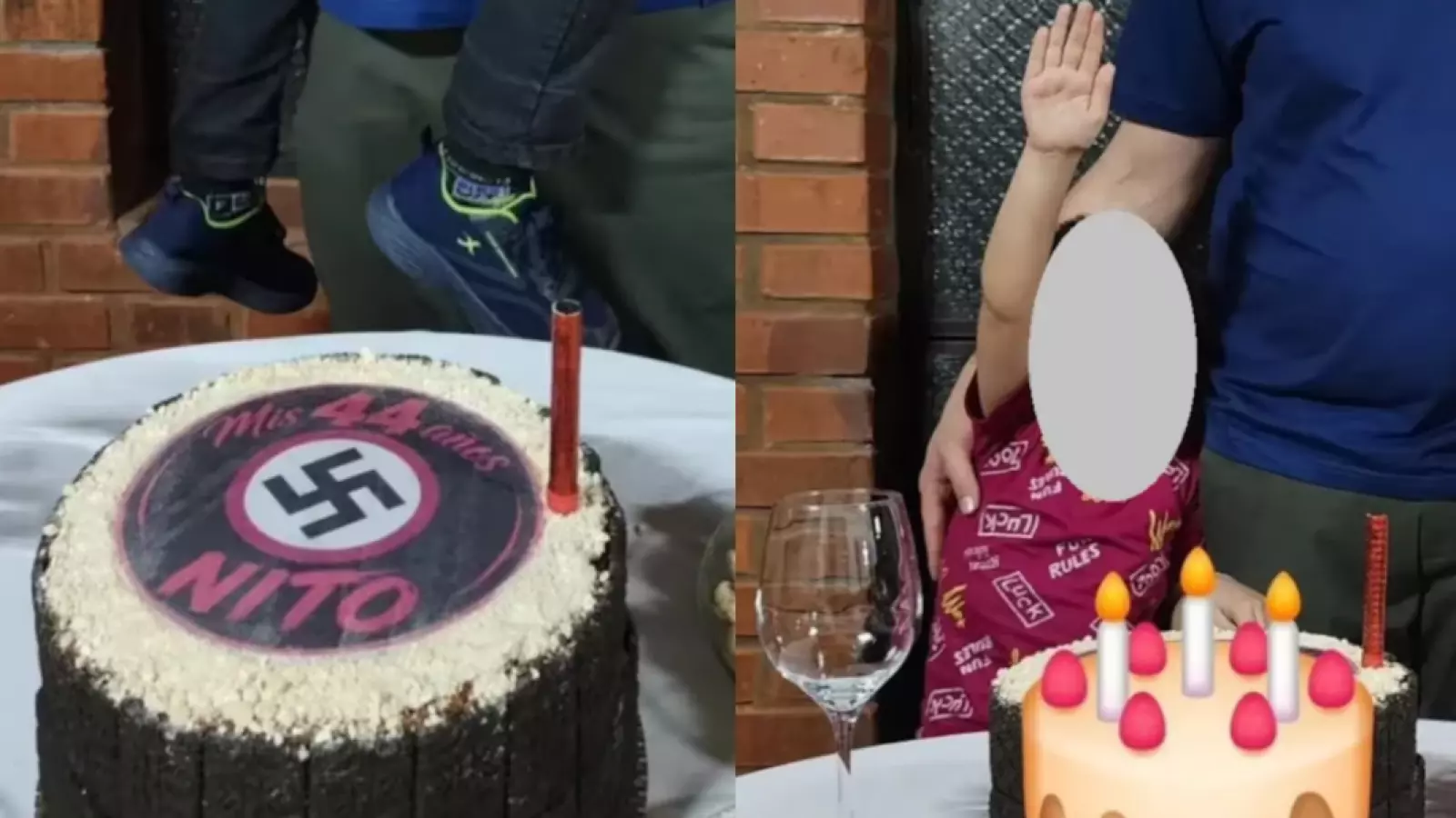 Torta con esvástica y saludo nazi: investigan polémico cumpleaños en Argentina