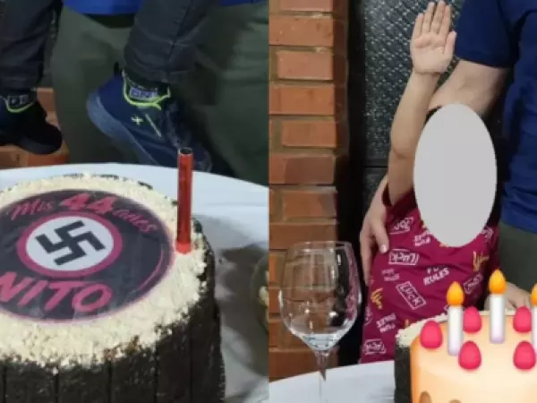 Torta con esvástica y saludo nazi: investigan polémico cumpleaños en Argentina