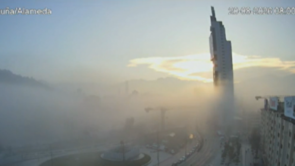 Niebla cubre la RM y se esperan 20°C: revisa el pronóstico del tiempo para este jueves