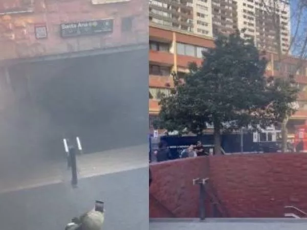 Emergencia obliga a cerrar estación Santa Ana de Metro de Santiago