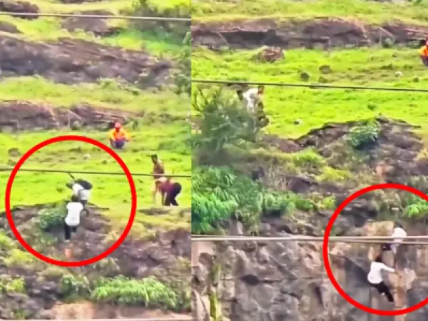 Tragedia en India: padre e hijo caen de un barranco y madre muere tras lanzarse al vacío