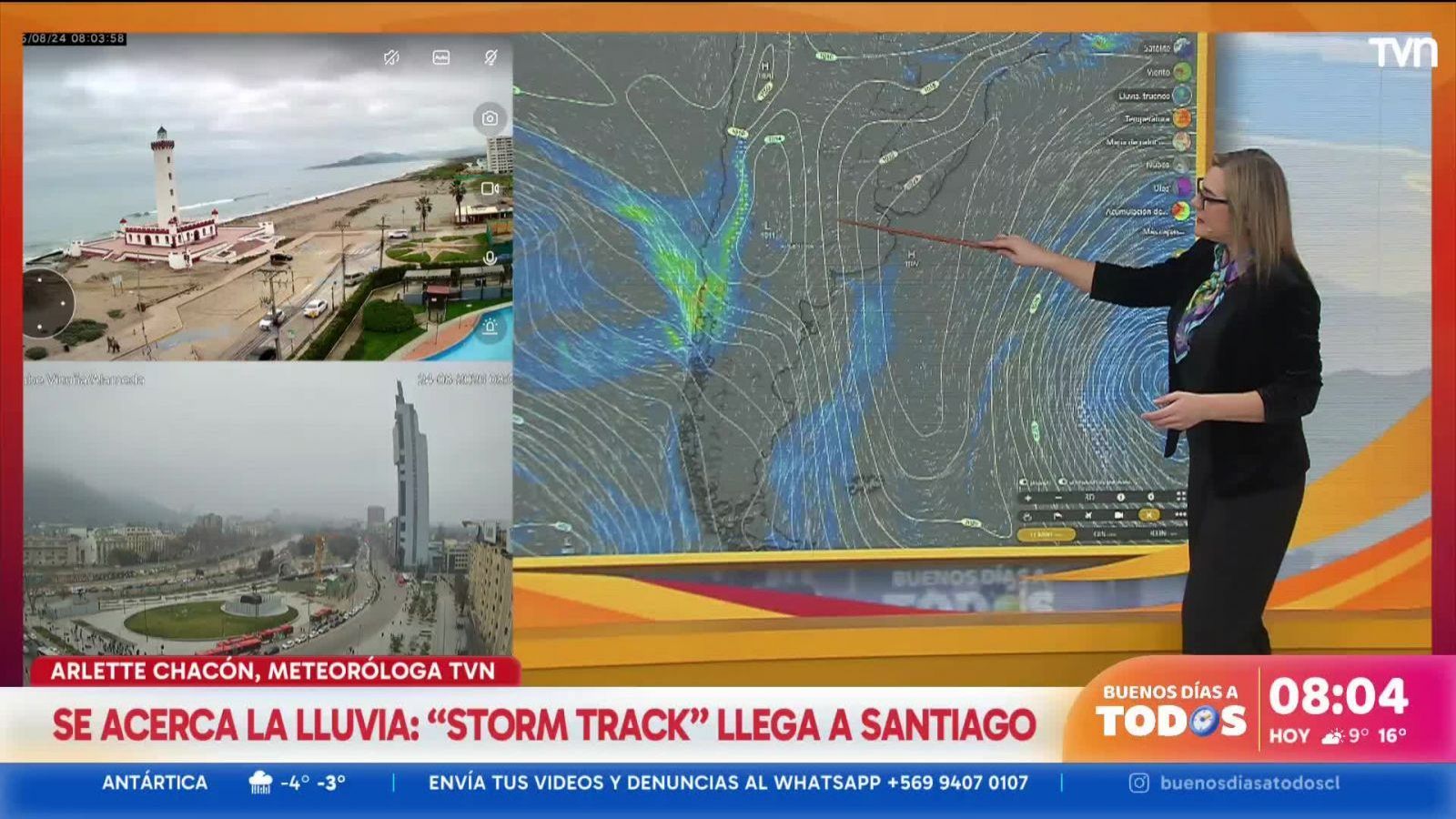 Se acerca la lluvia: "Storm track" llega a Santiago
