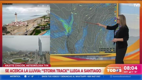 Se acerca la lluvia: "Storm track" llega a Santiago
