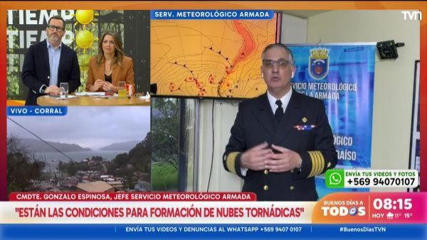 <p>“Están las condiciones”: Armada alerta por formación de nubes tornádicas</p>Armada alerta por posibles trombas marinas en la costa
