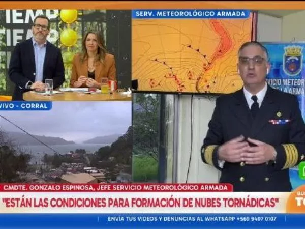 “Están las condiciones”: Armada alerta por formación de nubes tornádicas