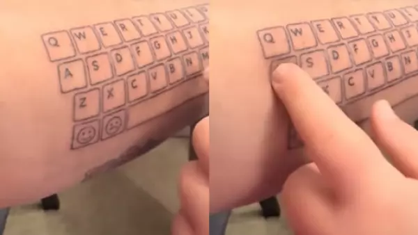 Madre se tatúa un teclado en el brazo para comunicarse con su hijo con autismo no verbal