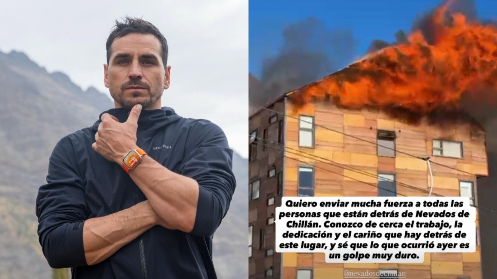 "Un golpe muy duro": Pangal Andrade lamenta feroz incendio en Hotel Nevados de Chillán
