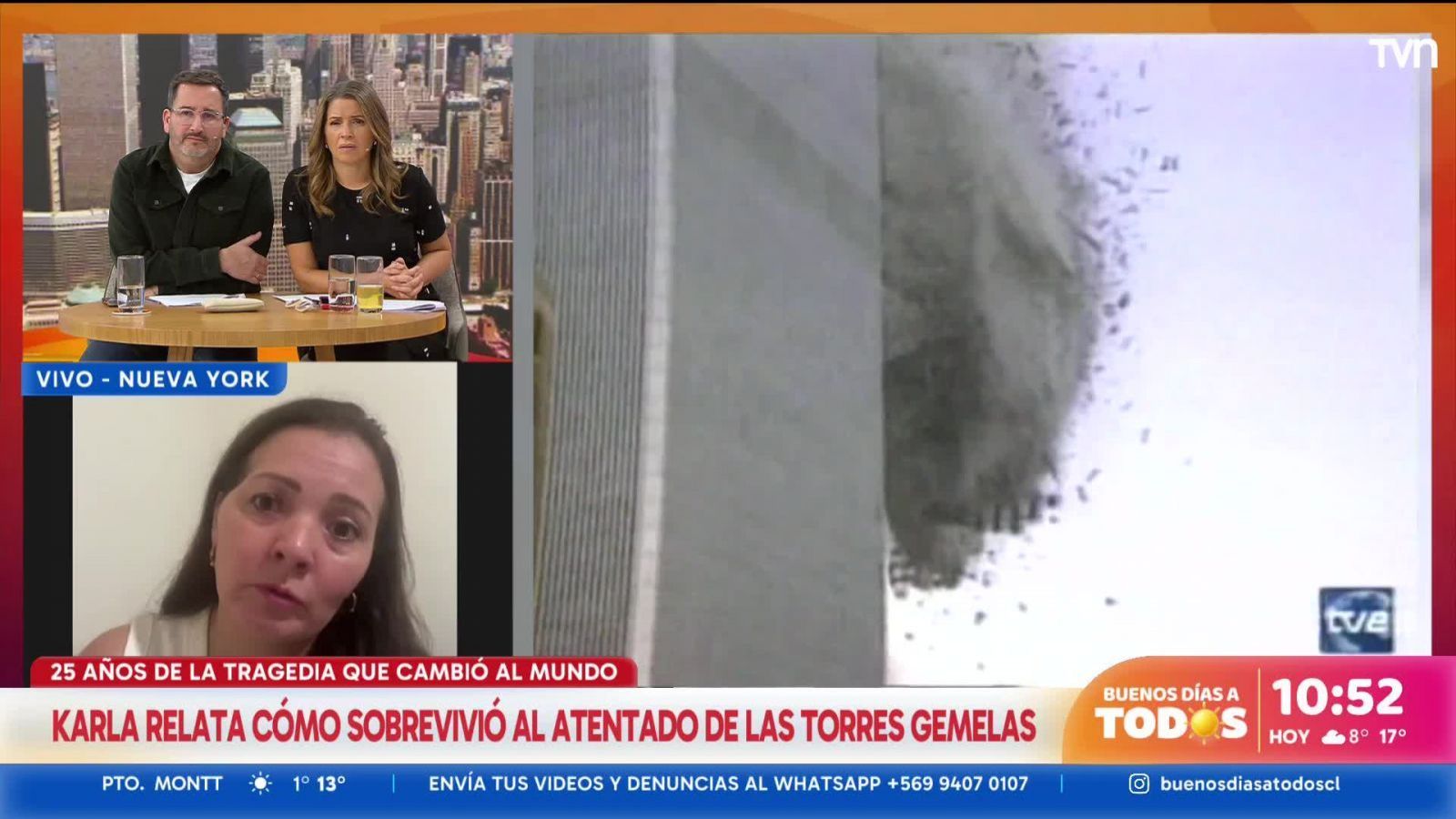 Karla relata cómo sobrevivió al atentado de las Torres Gemelas
