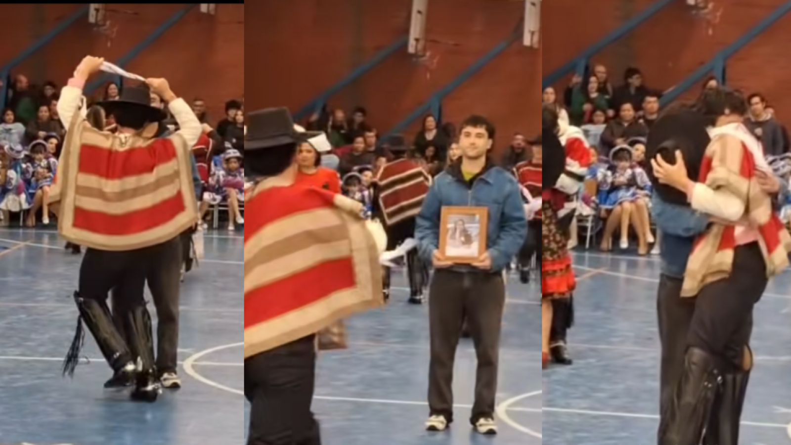 <p>Joven baila cueca con el retrato de su madre fallecida</p>
