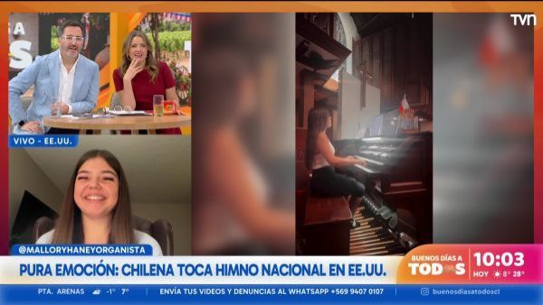 <p>Pura emoción: chilena toca el himno nacional en Estados Unidos</p>Pura emoción: chilena toca el Himno Nacional en Estados Unidos
