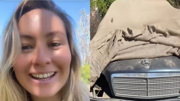 "Son joyitas": Joven chilena se vuelve viral al "rematar" los autos abandonados de su papá